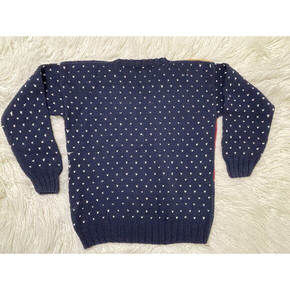 Vintage Pullover Ugly Christmas Sweater STUDIO Cotton Blend Small - Picture 5 of 6